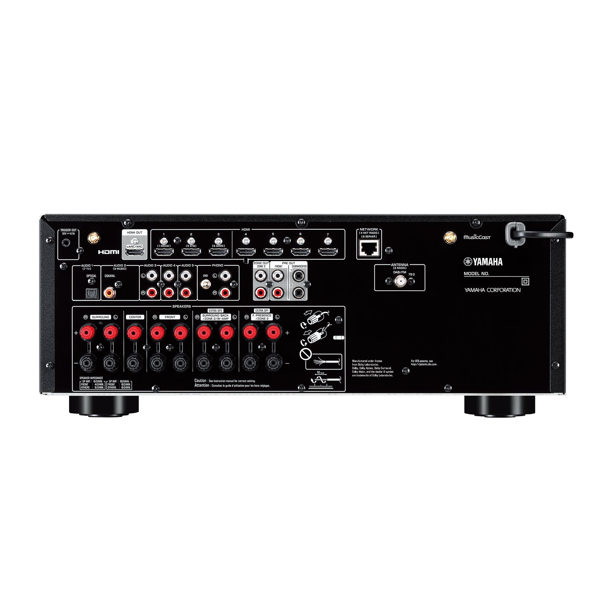 Yamaha RX-V6A 7.2-Channel AV Receiver - Immersive Audio and 4K Entertainment Hub