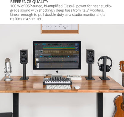 Kanto ORA 100W Powered Reference Desktop Computer Speakers