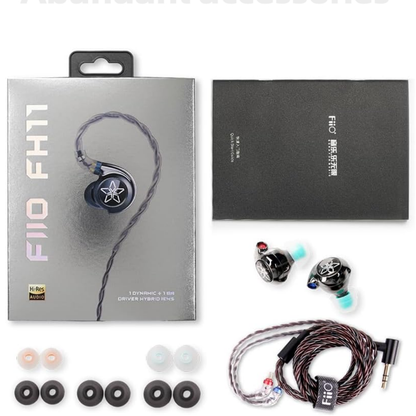 FiiO FH11 HiFI Hybrid Driver IEM with detachable cable.