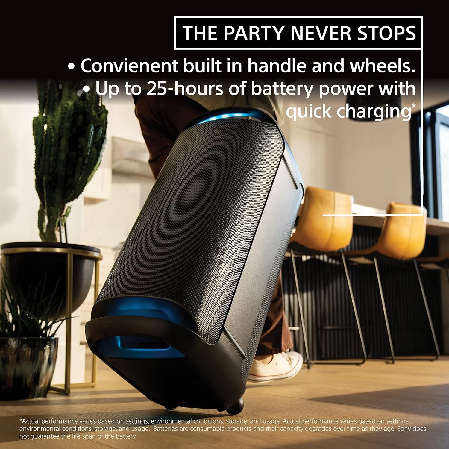 Sony SRS-XV800 – High-Power Wireless Party Speaker with Omni-Directional Sound