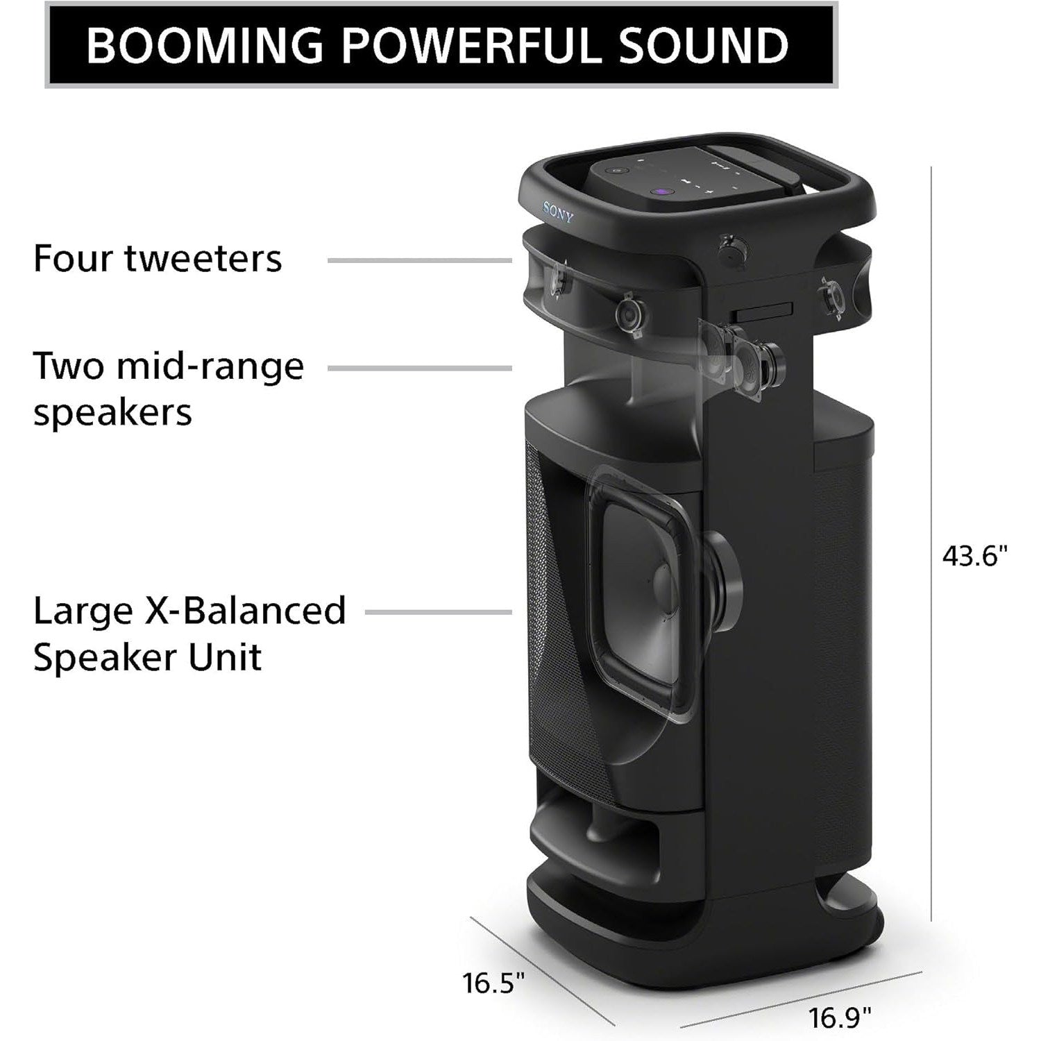 Sony ULT Tower 10 – Ultimate Party Speaker with 360° Sound and Lighting