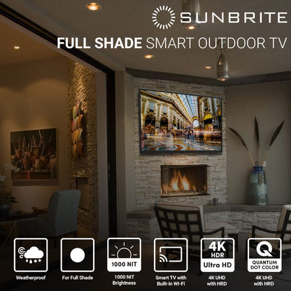 SunBrite Veranda 3 Series Full Shade Smart Outdoor TV – 4K UHD, Weatherproof Entertainment