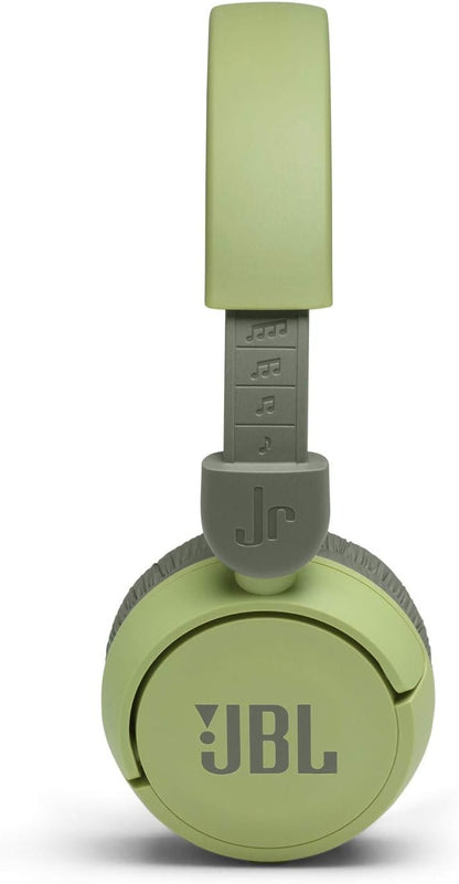 JBL JR310BT Kids On-Ear Wireless Bluetooth Headphones with up to 30 Hours of Playtime - Green, 32mm Drivers (JBLJR310BTGRNAM)