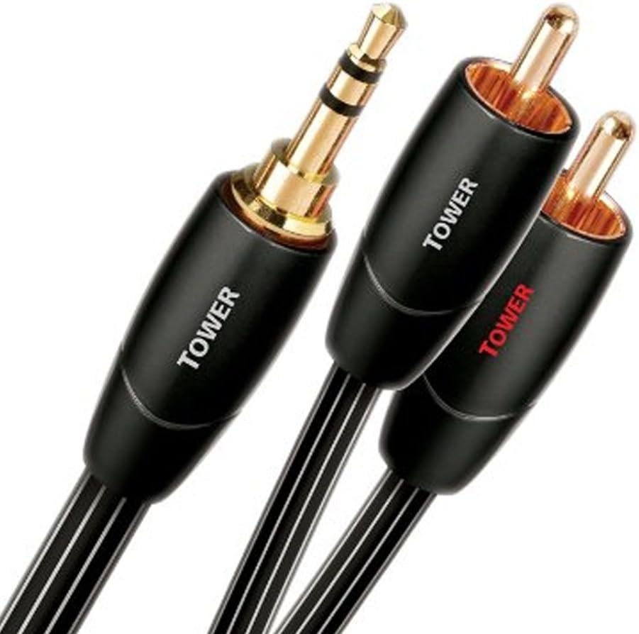 AudioQuest - Tower audio interconnect, 1x 3.5mm to 2x RCA (3m - single)