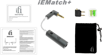 iFi iEMatch+ 3.5mm Male to Female Headphone Jack in-Ear-Monitor Audio / Optimizer / Attenuator