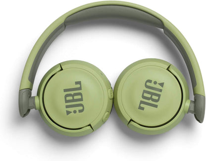 JBL JR310BT Kids On-Ear Wireless Bluetooth Headphones with up to 30 Hours of Playtime - Green, 32mm Drivers (JBLJR310BTGRNAM)