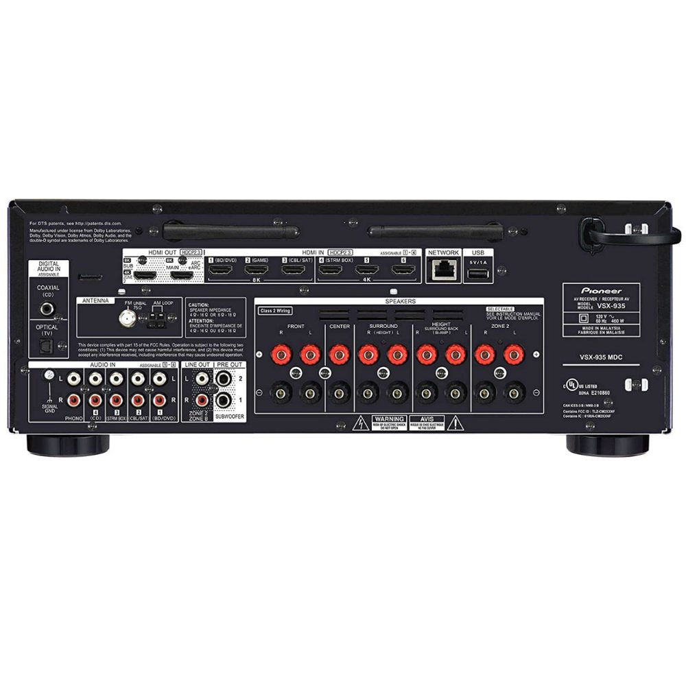 Pioneer VSX-935 7.2 Channel Surround Sound Network Receiver Dolby Atmos (2021) #color_black