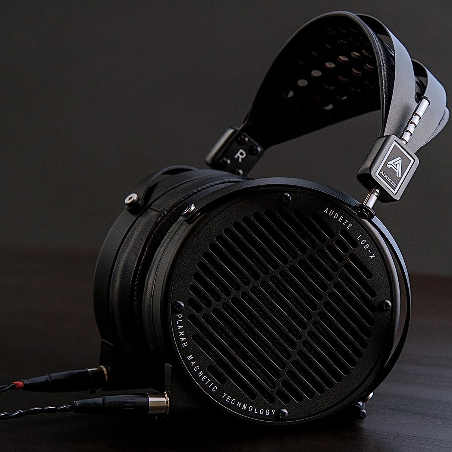 Audeze LCD-X Over Ear Open Back Headphone Side View On Table