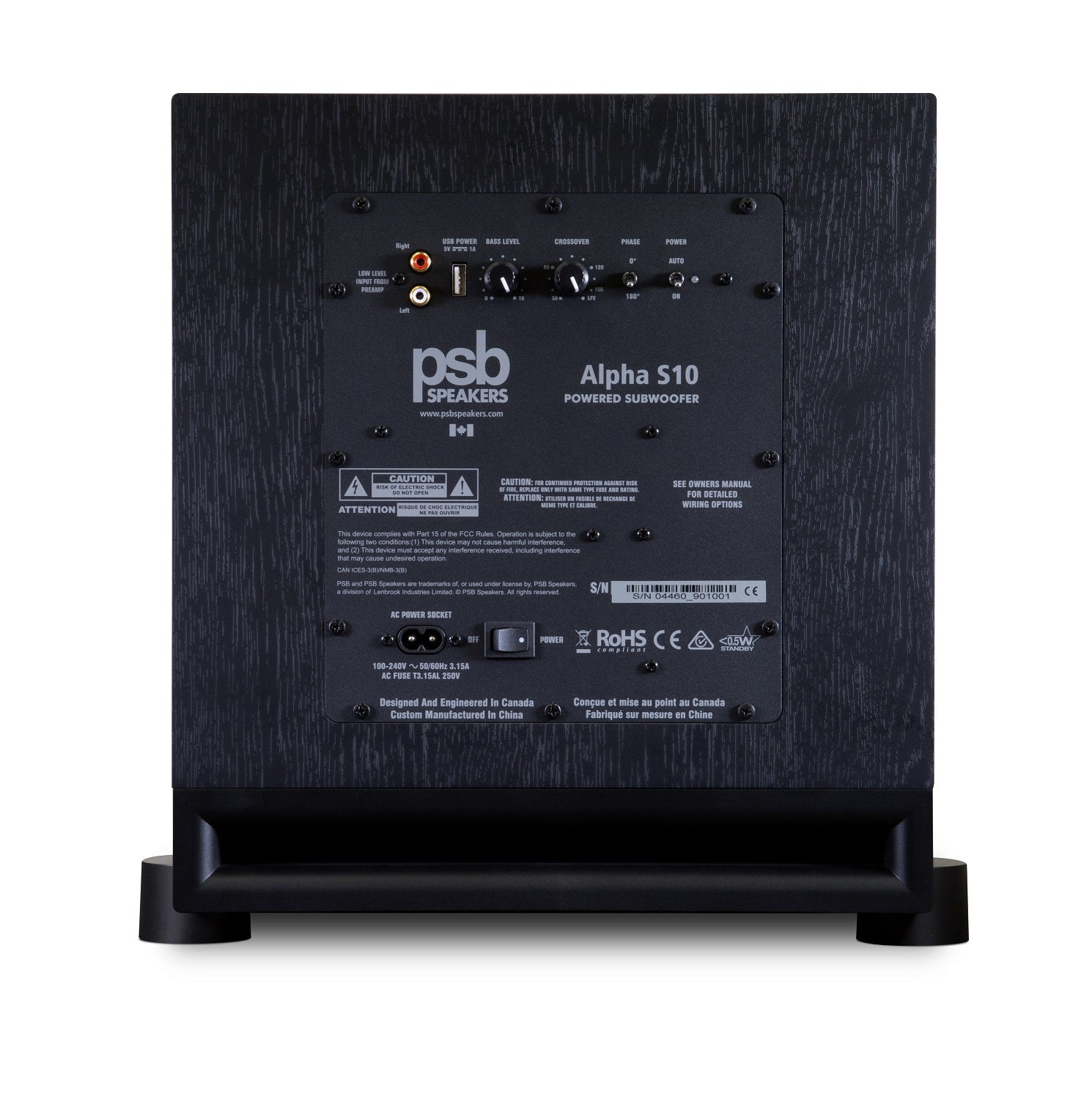 PSB Alpha S10 Powered Subwoofer  #color_black