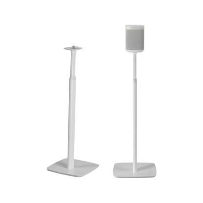 Flexson Adjustable Floor Stands for Sonos One, One SL & Play:1- White - Pair #color_white