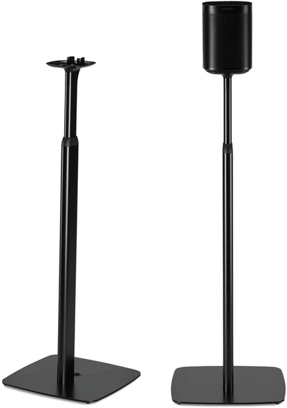 Flexson Adjustable Floor Stands for Sonos One, One SL & Play:1- Black - Pair #color_black