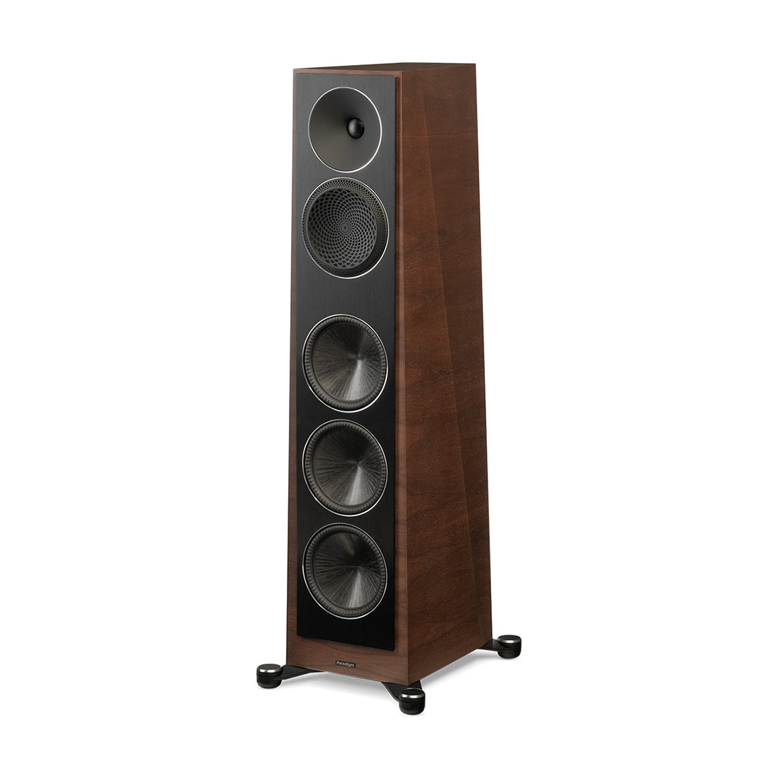 Paradigm Founder 120H 5-Driver, 3-Way Hybrid Floorstanding Speaker with Active Bass, Ported Enclosure - Walnut #color_walnut