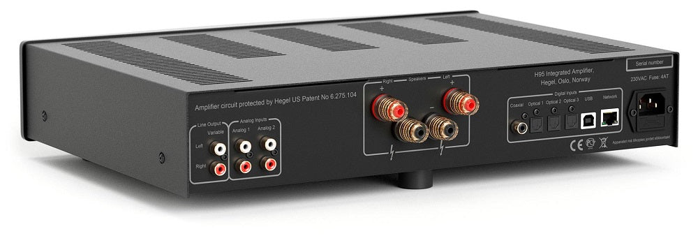 Black Hegel H95 60W RMS Integrated Amplifier with Network Player - Hegel #color_black