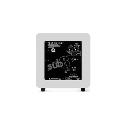 Kanto SUB8 Sealed Powered Subwoofer - 300W Peak Power - 8" Woofer (Matte White) #color_white