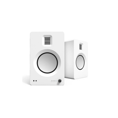 Kanto TUK Powered Speaker with Headphone Out | Built-in USB DAC | Dedicated RCA with Phono Pre-amp | Bluetooth 4.2 with aptx HD & AAC | AMT Tweeter and 5.25" Aluminum Driver - Pair (Matte White) #color_white