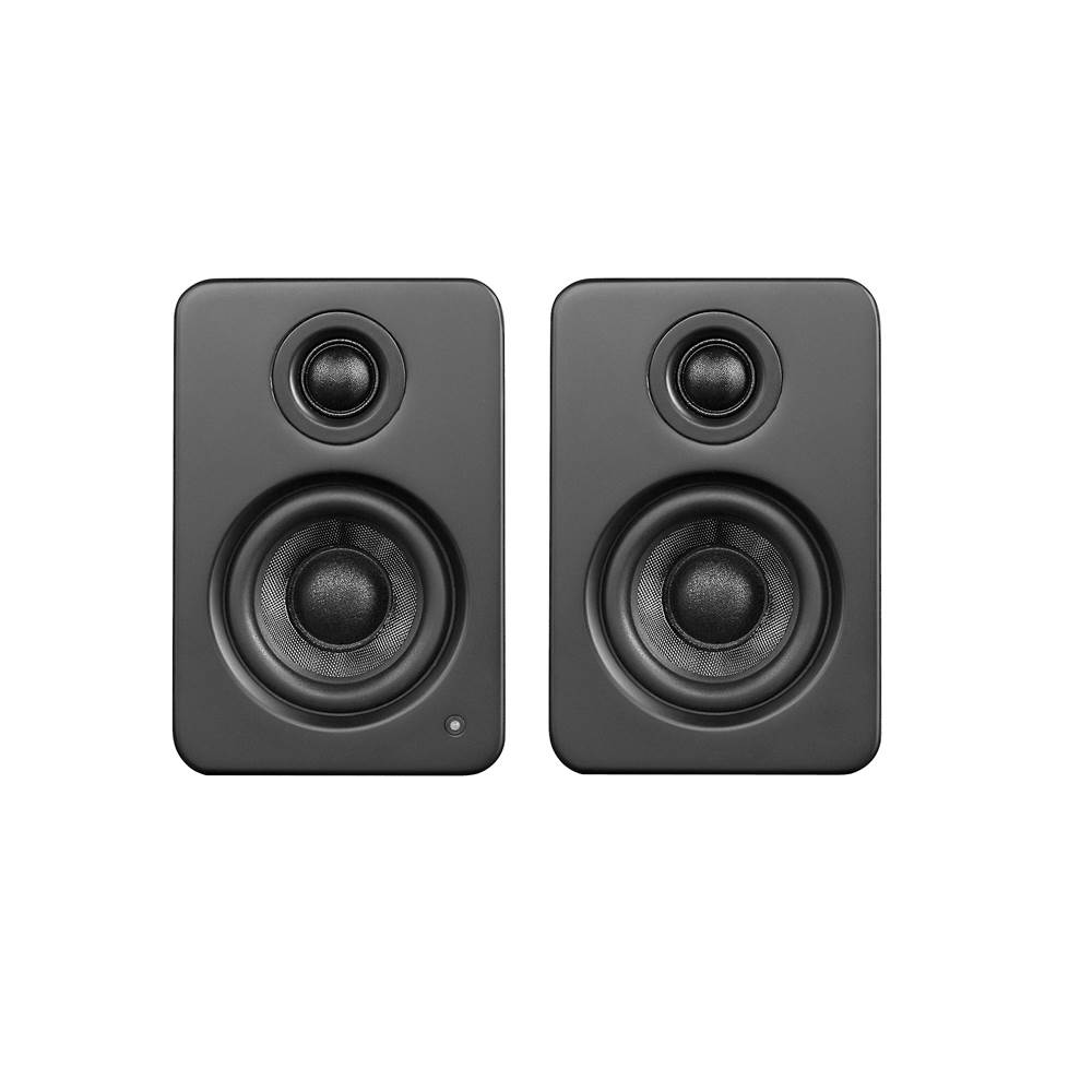 Kanto YU2 Powered Desktop Speakers | 3" Composite Drivers 3/4" Silk Dome Tweeter | Class D Amplifier | 100 Watts | Built-in USB DAC | Subwoofer Output - Pair (Matte Black) #color_black