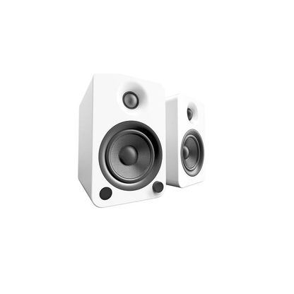 Kanto YU4 Powered Speakers with Bluetooth and Built-in Phono Preamp | Auto Standby and Startup | Remote Included | 140W Peak Power - Pair (Matte White) #color_white