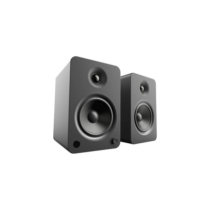 Kanto YU6 Powered Bookshelf Speakers with Bluetooth and Phono Preamp - Pair (Matte Black) #color_black