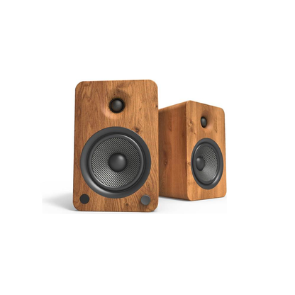 Kanto YU6 Powered Bookshelf Speakers with Bluetooth and Phono Preamp - Pair (Walnut) #color_walnut