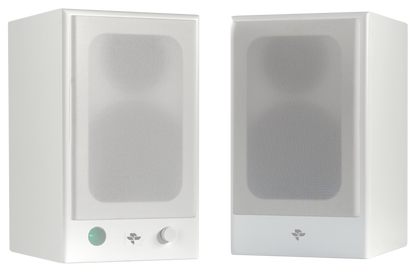 Totem Kin Play Mini Powered 70 watt Speakers With Bluetooth - White #color_white