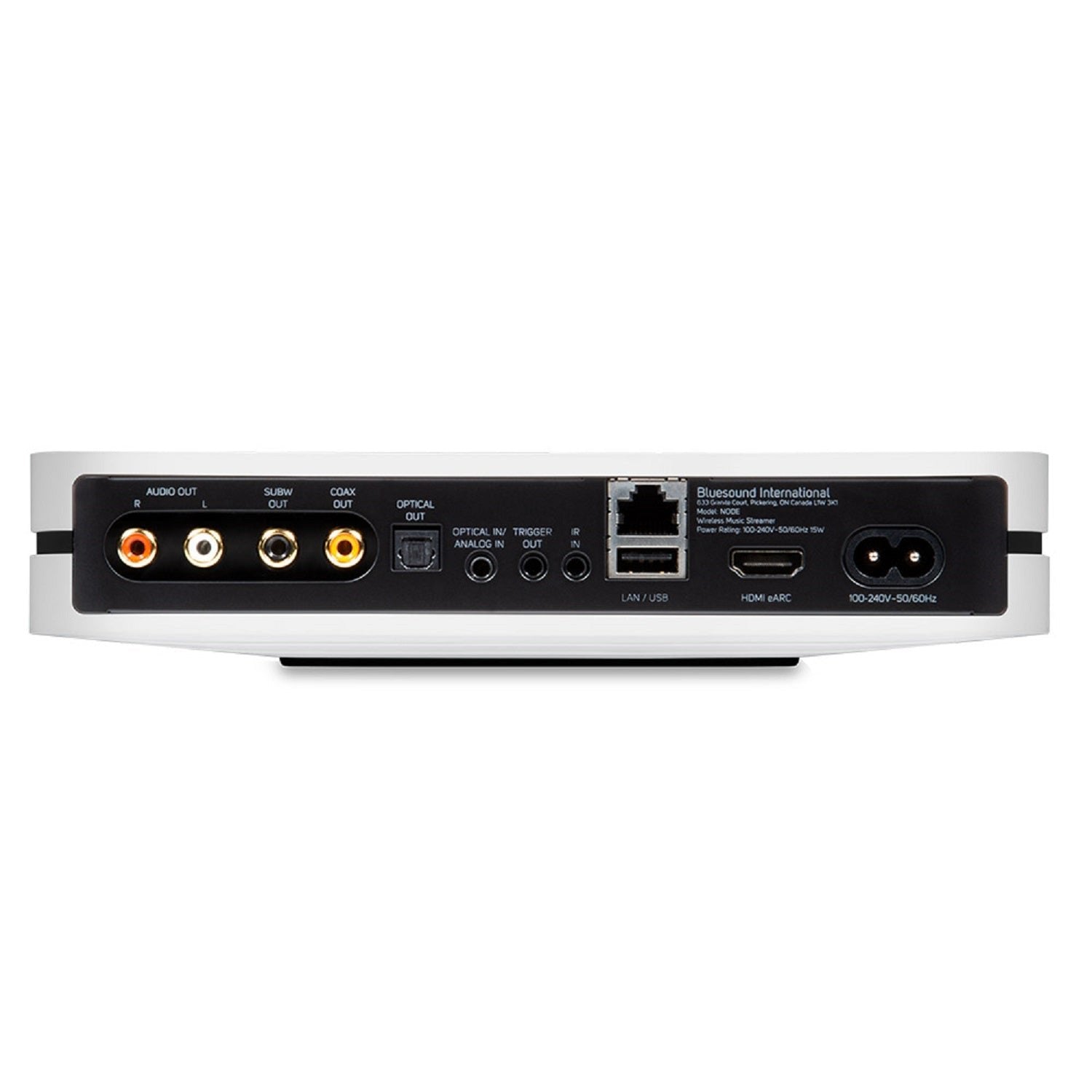 Bluesound Node Wireless Multi-Room Hi-Res Music Streamer (White) #color_white