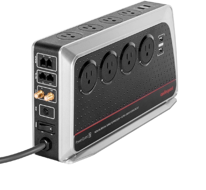 AudioQuest PowerQuest 3 - 8-Outlet Power Conditioner/Non-Sacrificial Surge Protector - 4 USB Charging Ports